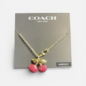 Coach Signature Cherry Pendant Necklace - NWT ***